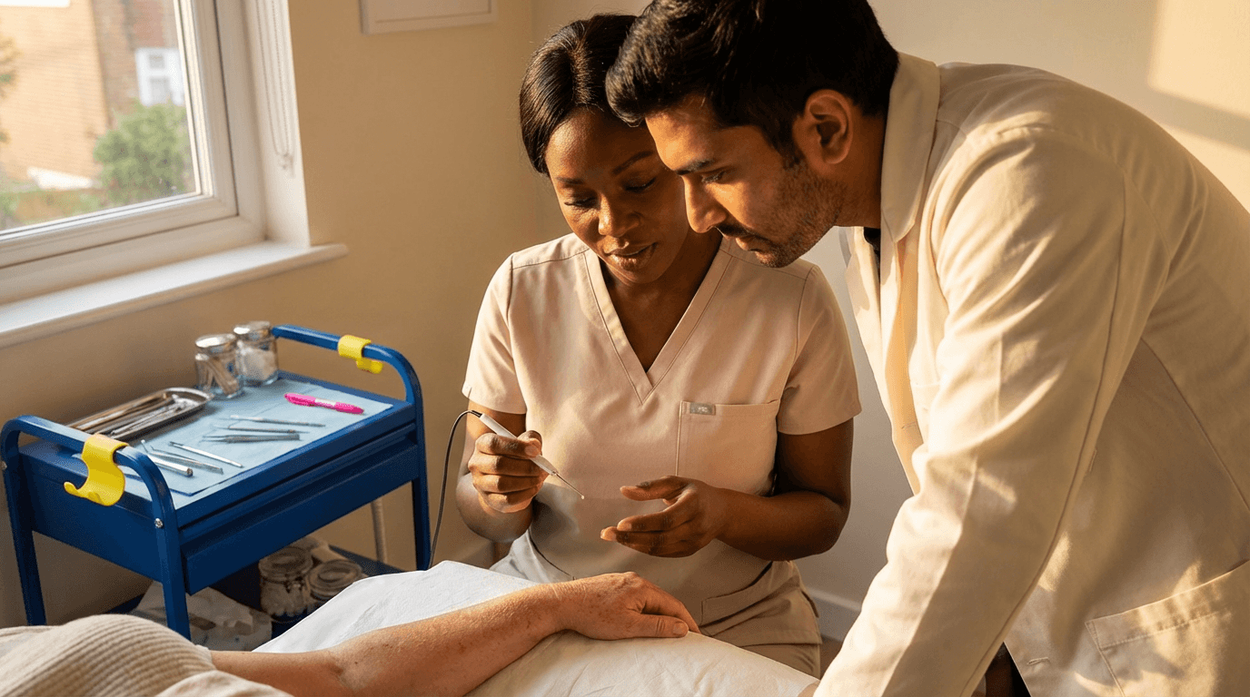 Nadelepilations-Schulung