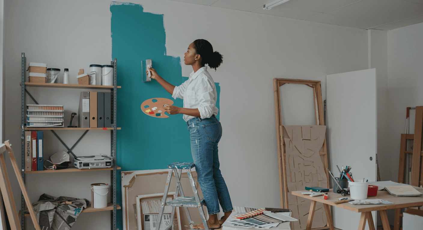 Curso de Pintura criativa para salas de estar modernas e acolhedoras