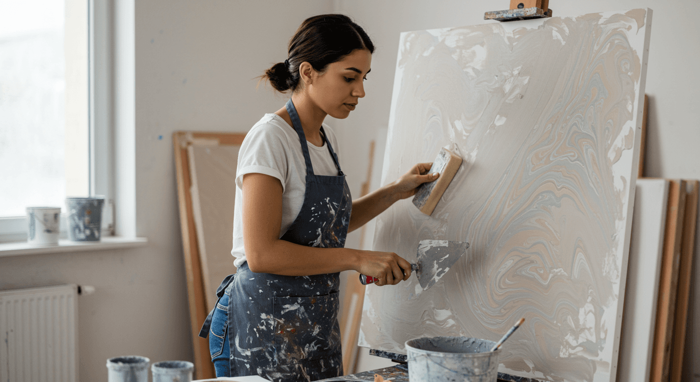 Curso de Técnicas completas e práticas para aplicar e dominar o efeito mármore na pintura decorativa