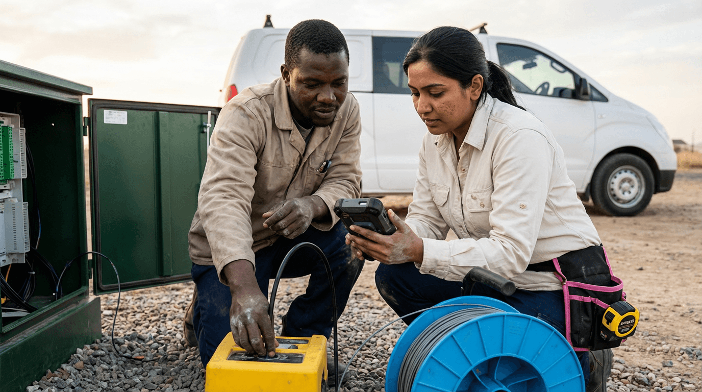 Glasfaser-Einblasen-Schulung