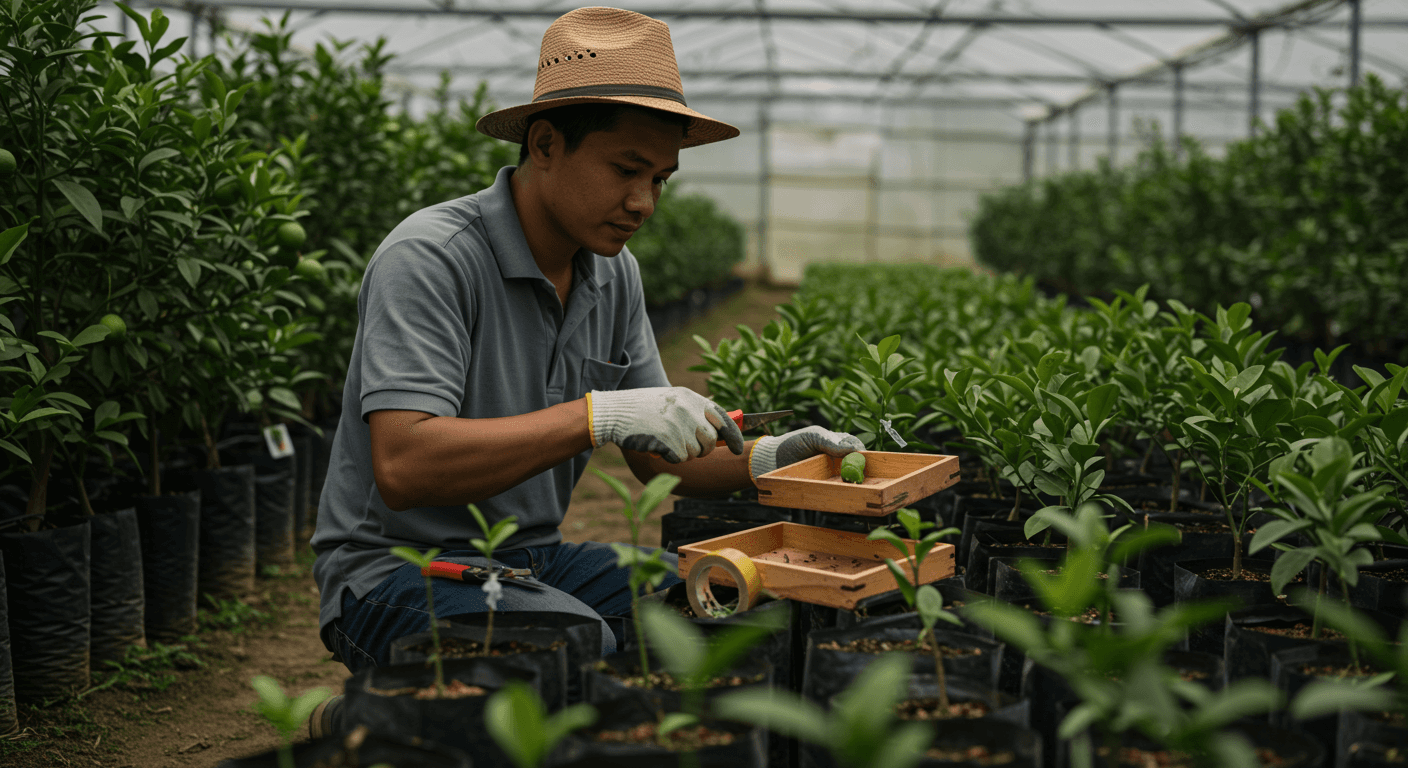 Curso de Técnicas práticas de enxertia, alporquia e produção de mudas frutíferas