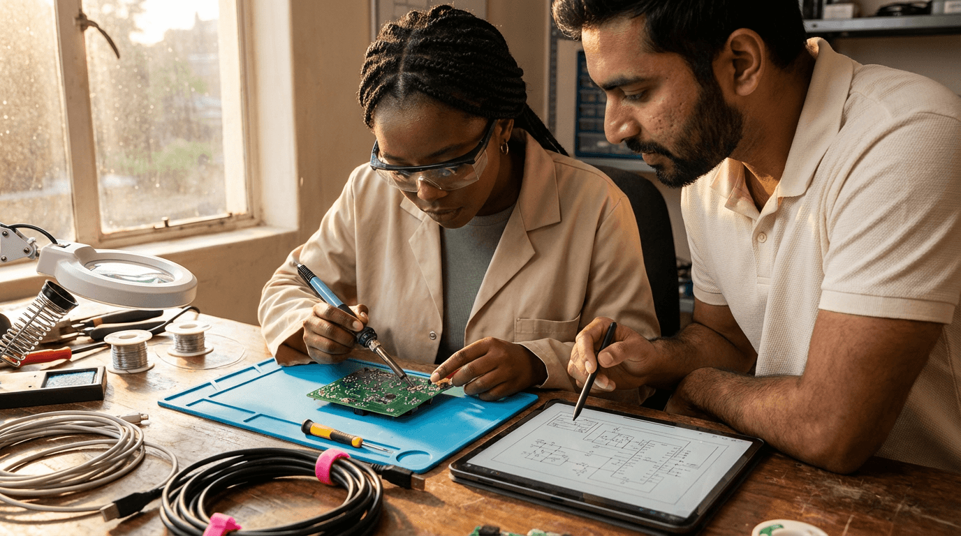 הדרכה בהלחמת ותיקון PCB