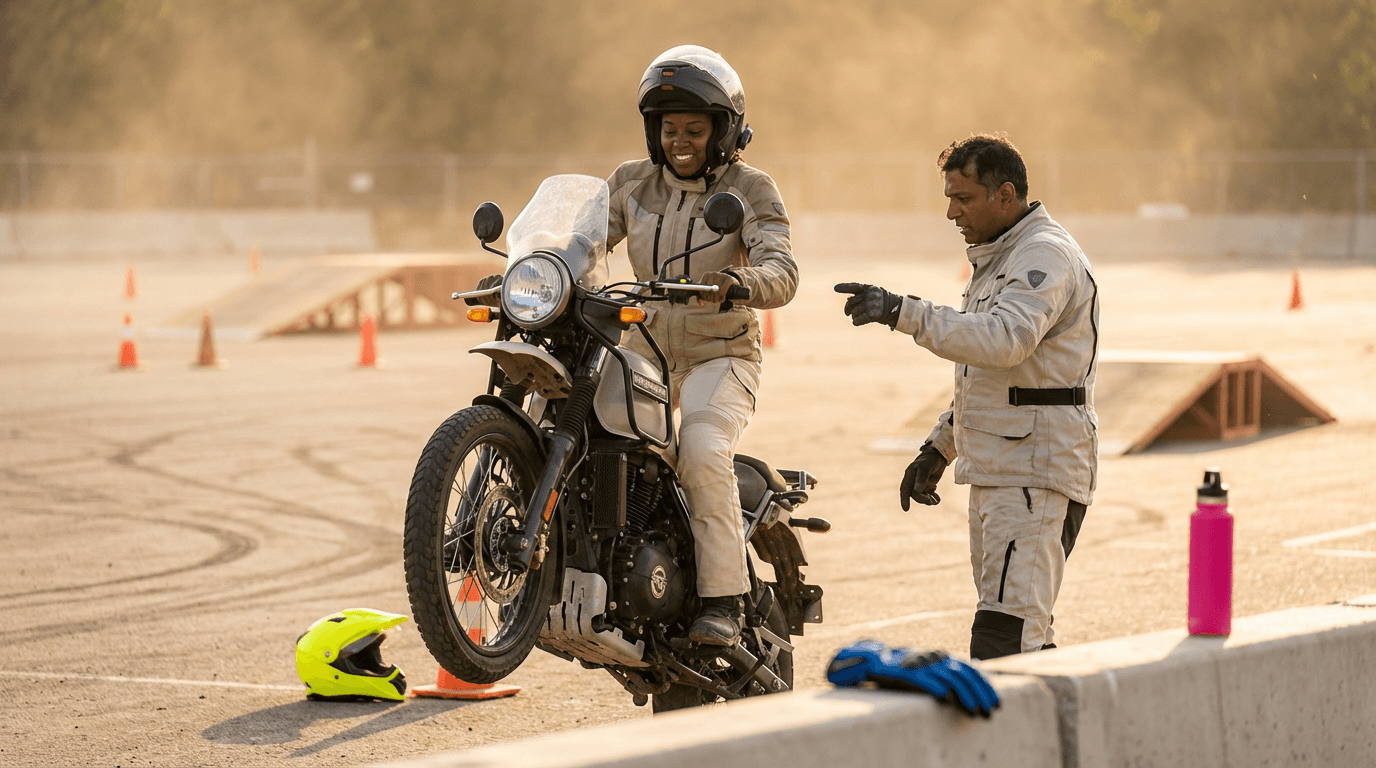 Motorcycle Wheelie Course