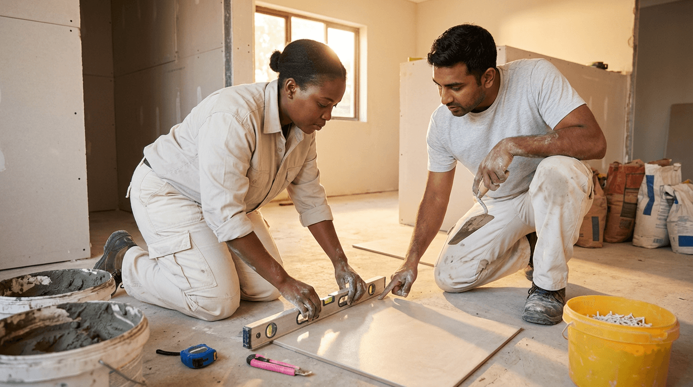 Curso de Assentamento de Pisos e Azulejos