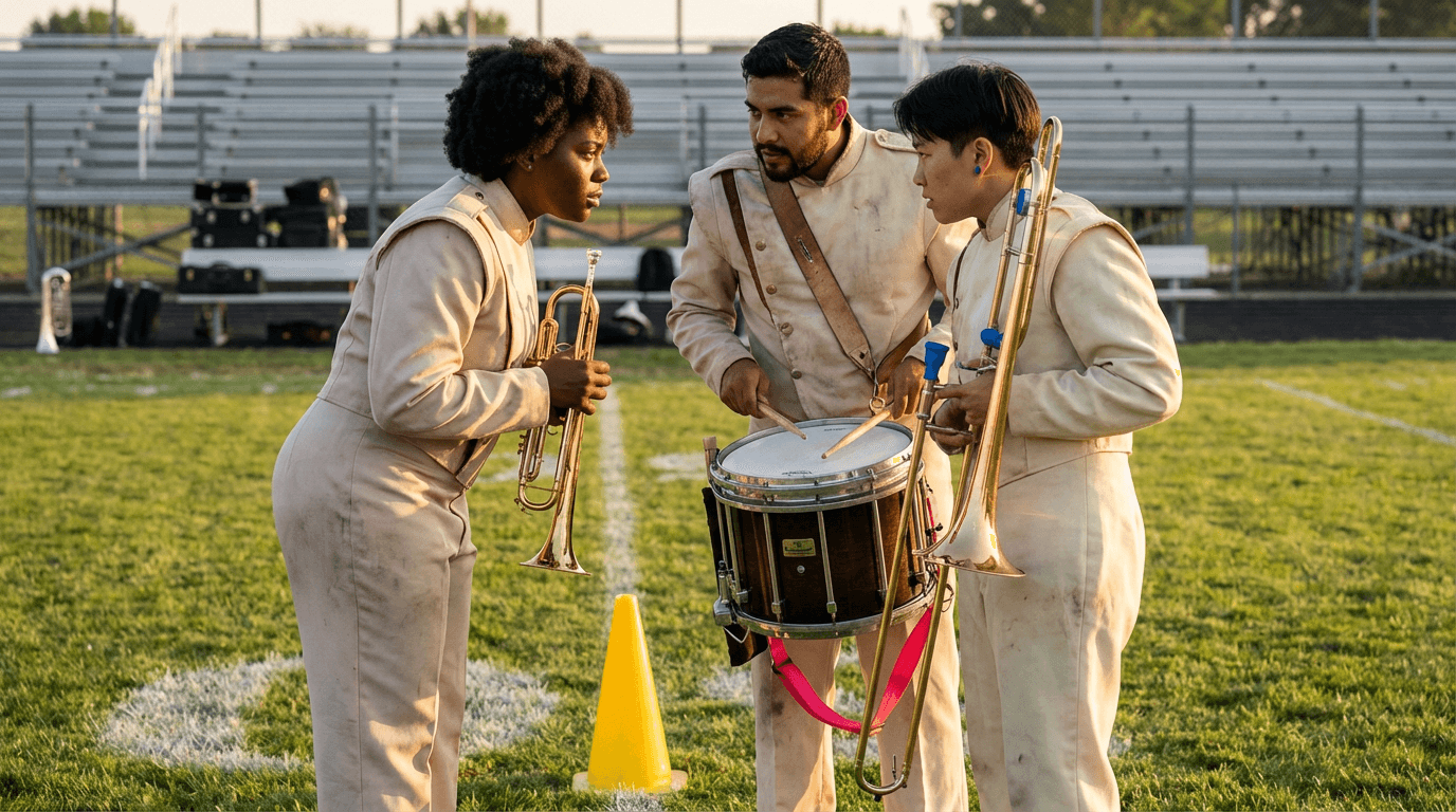 curso de banda de música de desfile