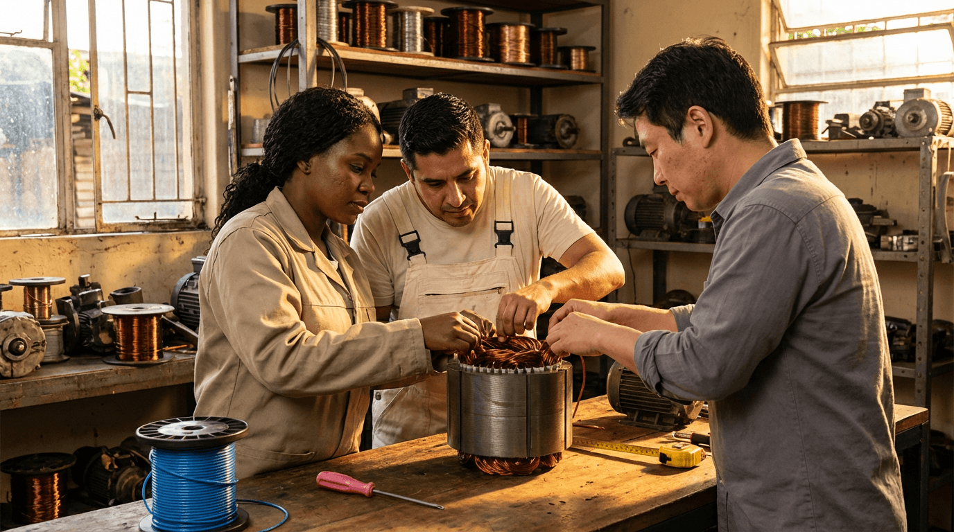 curso de montaje de máquinas eléctricas rotativas