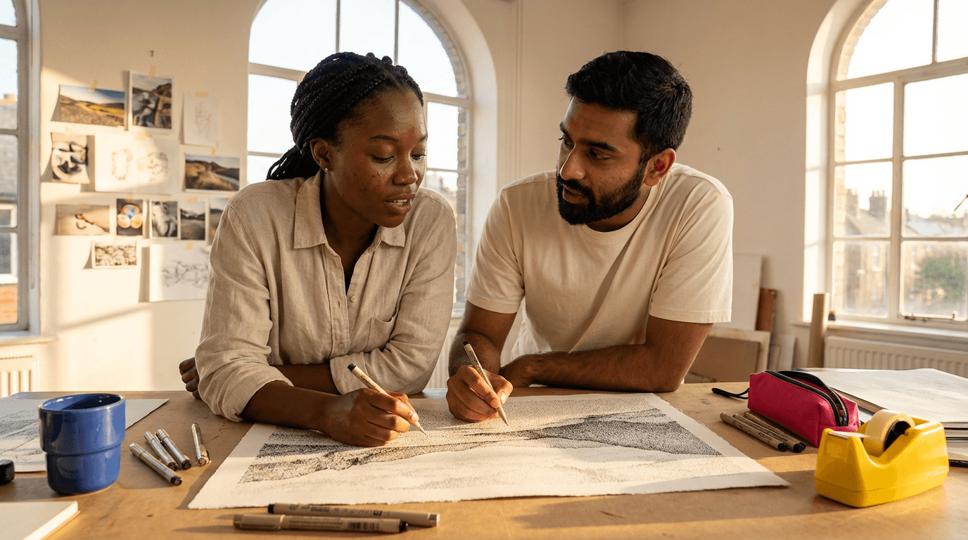 curso de puntillismo (dibujo)