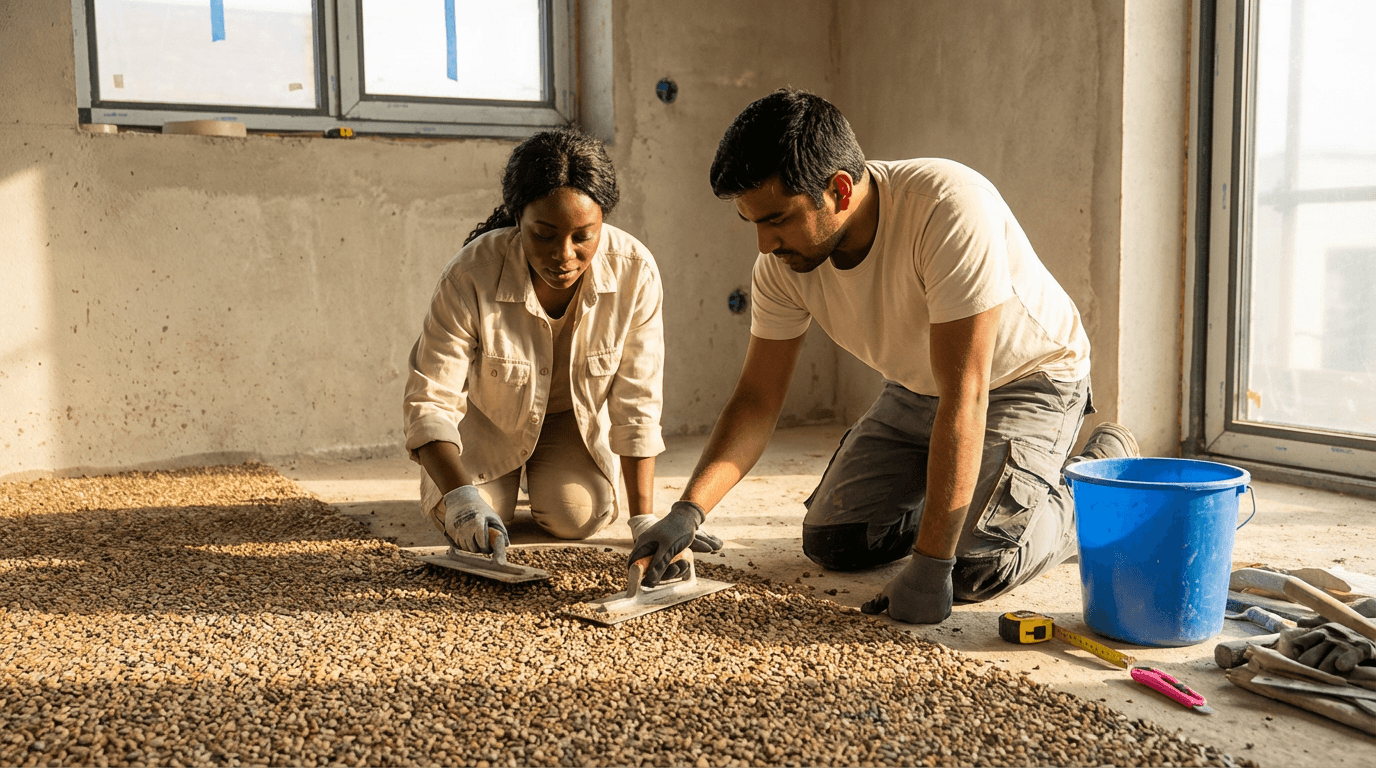 הכשרת התקנת רצפות שטיח אבן