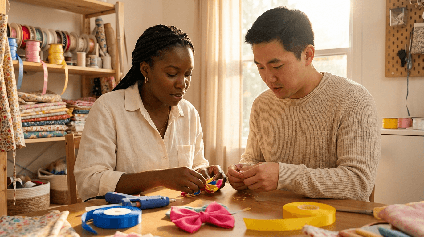 curso de lazos infantiles para el pelo