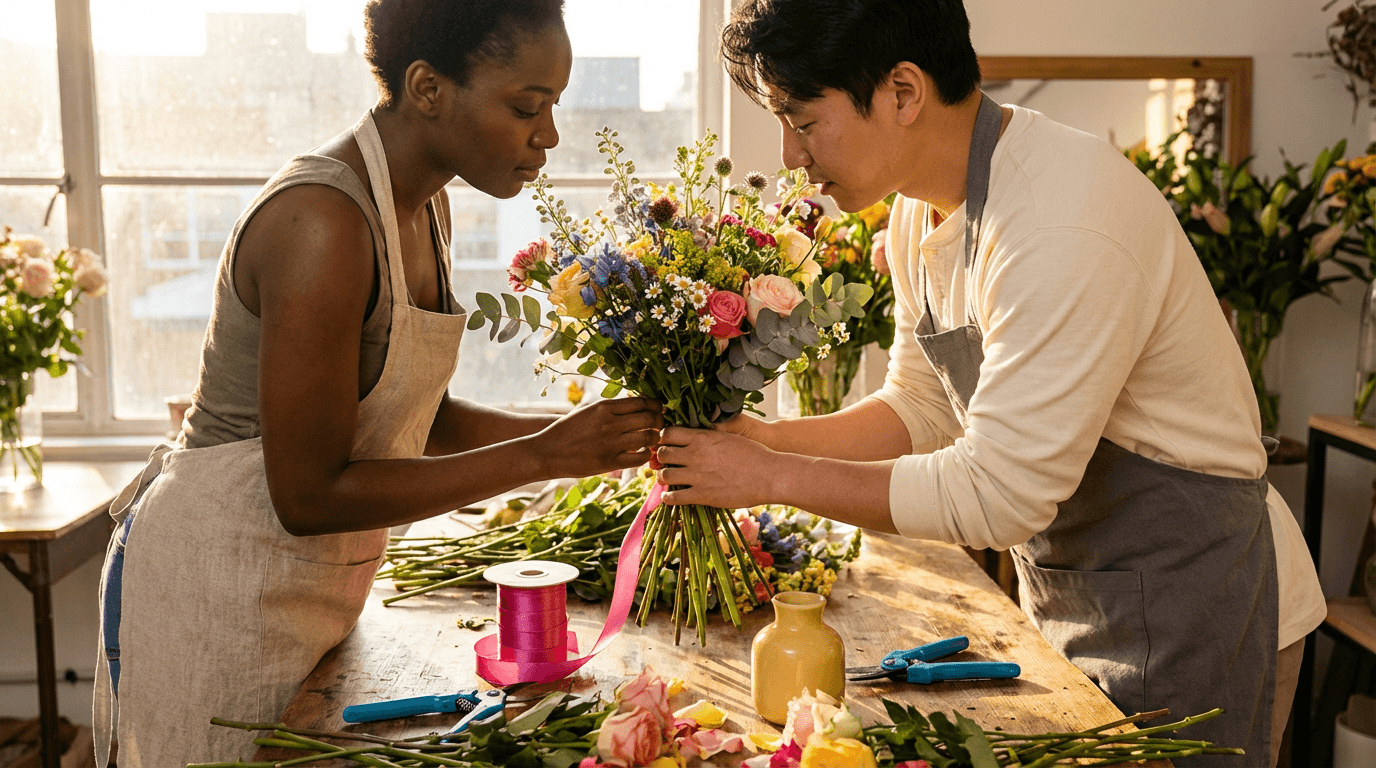 קורס הכנת זרי פרחים