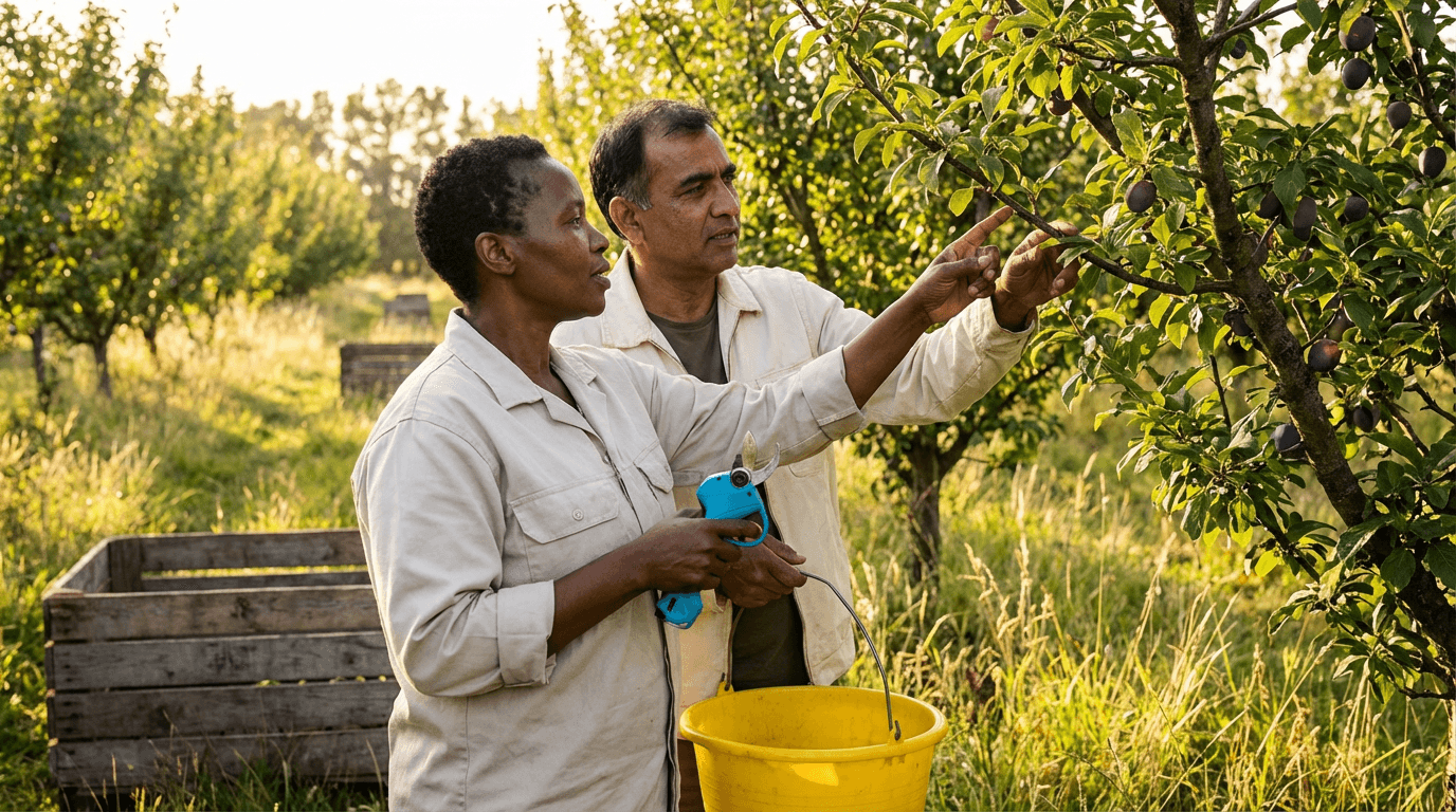 Školení k řezu švestkových stromů