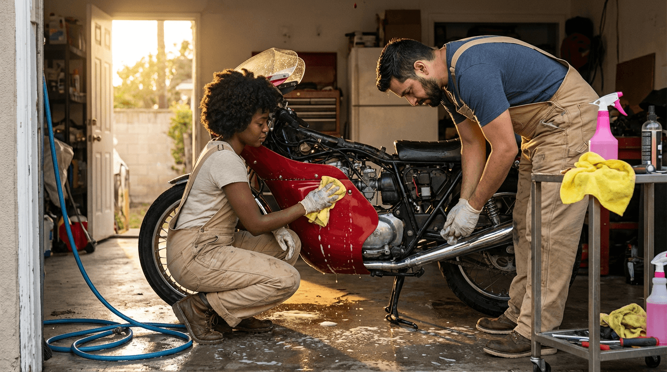 curso de detailing y lavado de motos