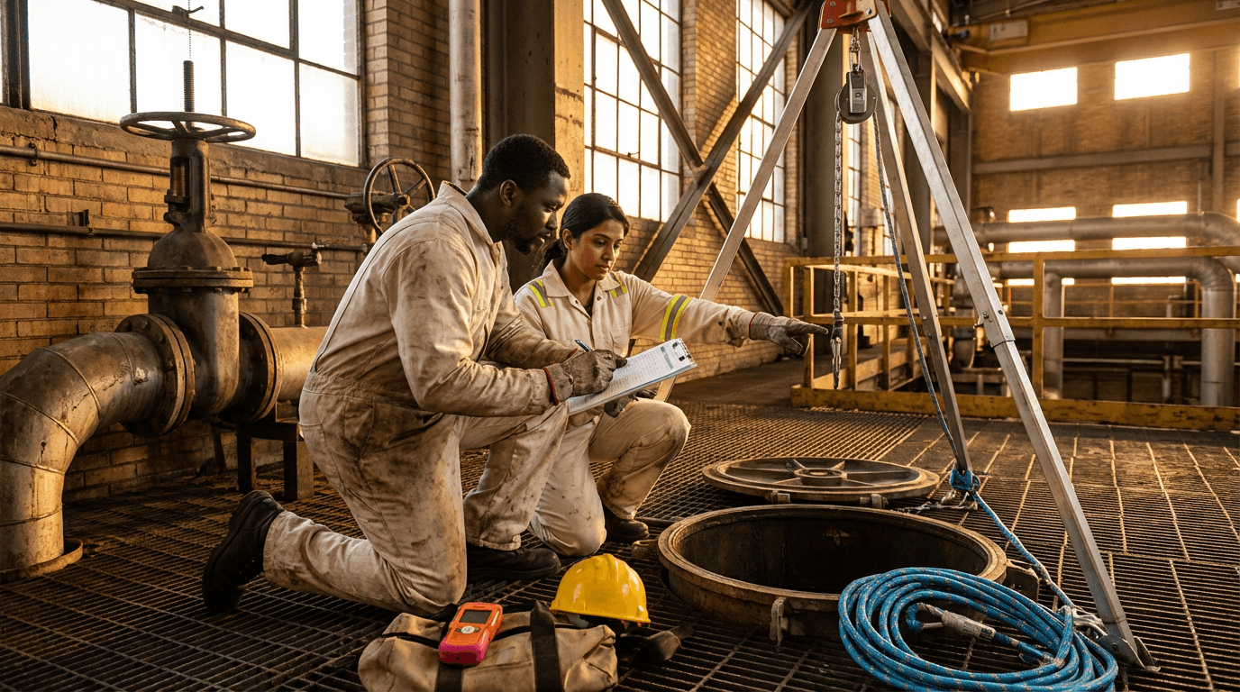 Arbeiten in engen Räumen Schulung