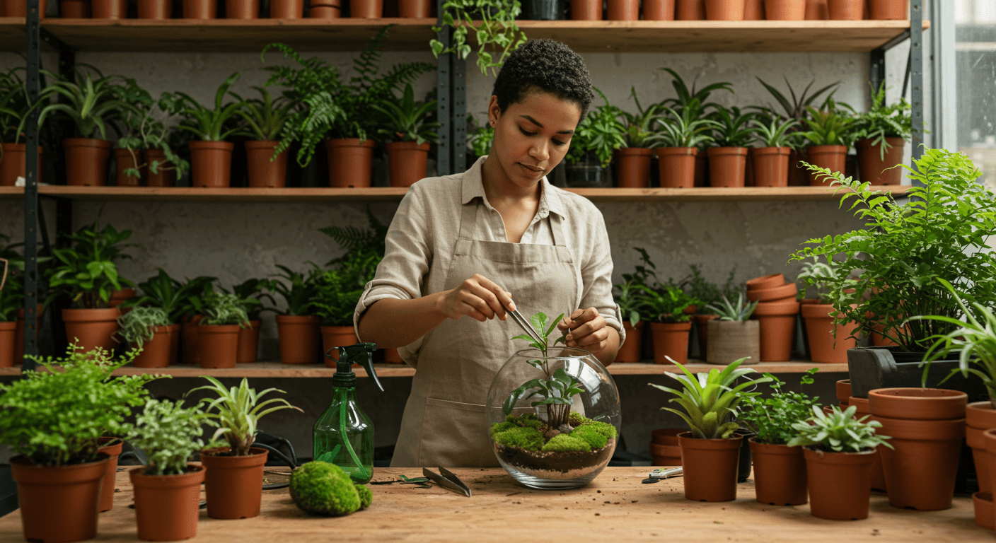 Curso de Terrários comerciais: projeto técnico, montagem e precificação