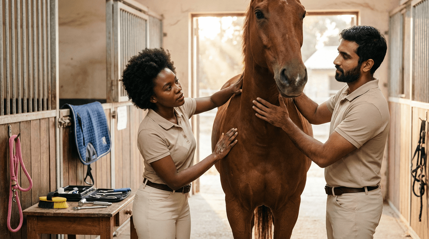 ঘোড়ার ম্যাসাজার প্রশিক্ষণ