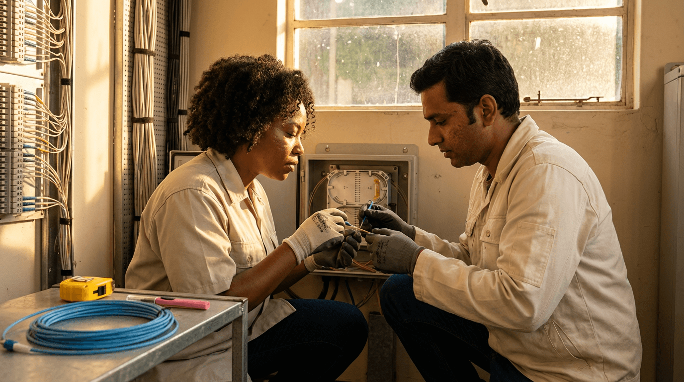 प्रारंभिक ऑप्टिकल फाइबर तकनीशियन प्रशिक्षण