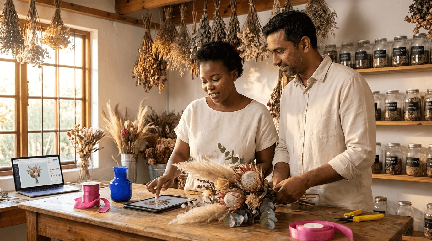 curso de arreglos con flores secas