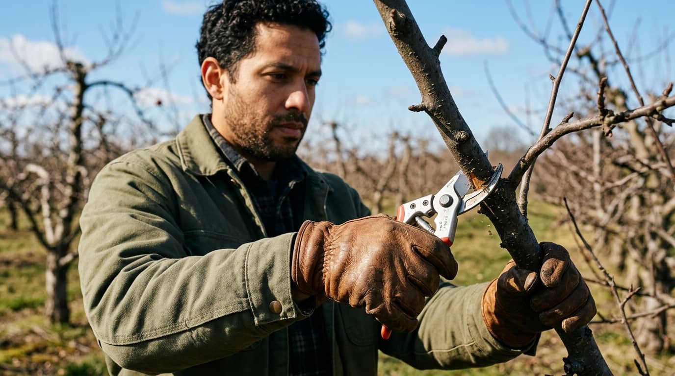 Apple tree pruning training