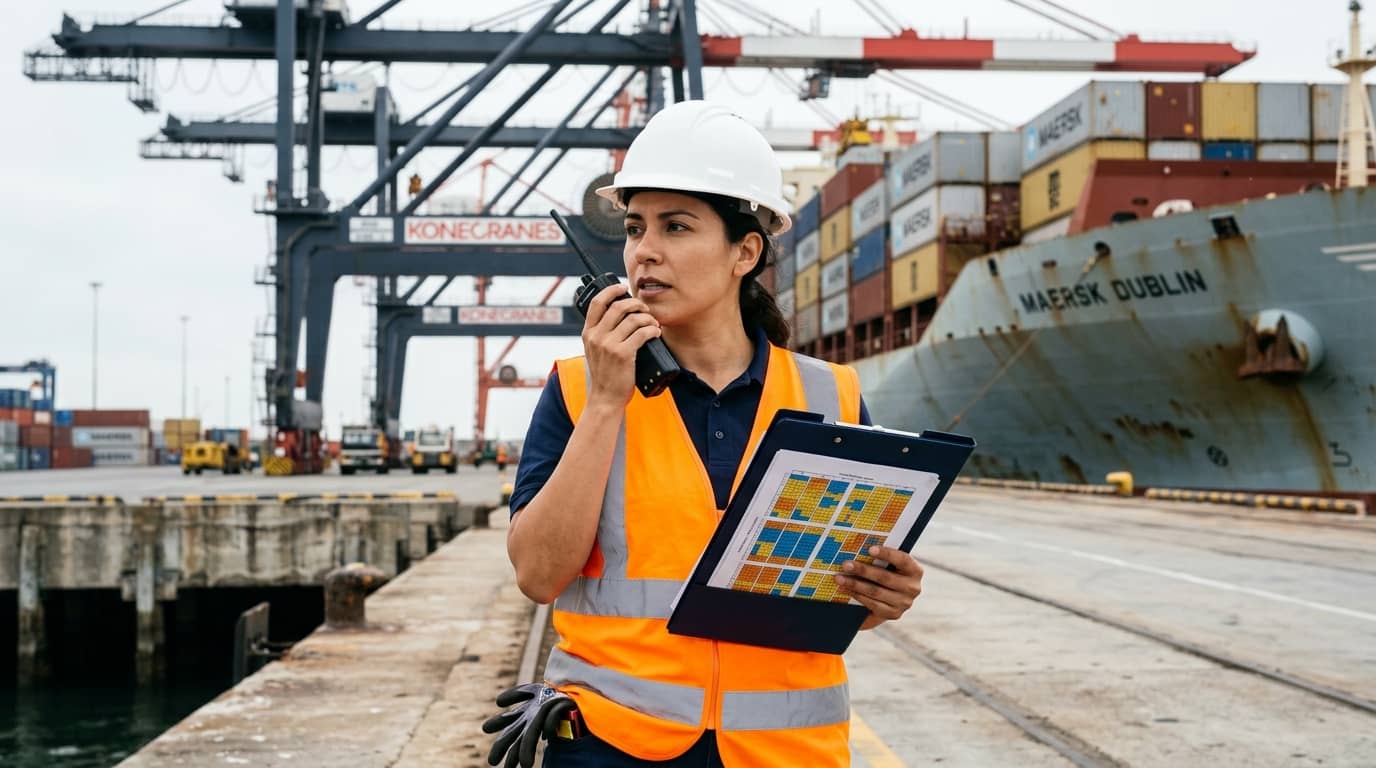 Efficient and Safe Ship Unloading Course