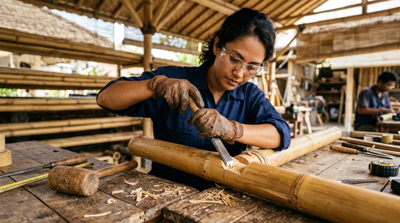 Curso de construcción con bambú