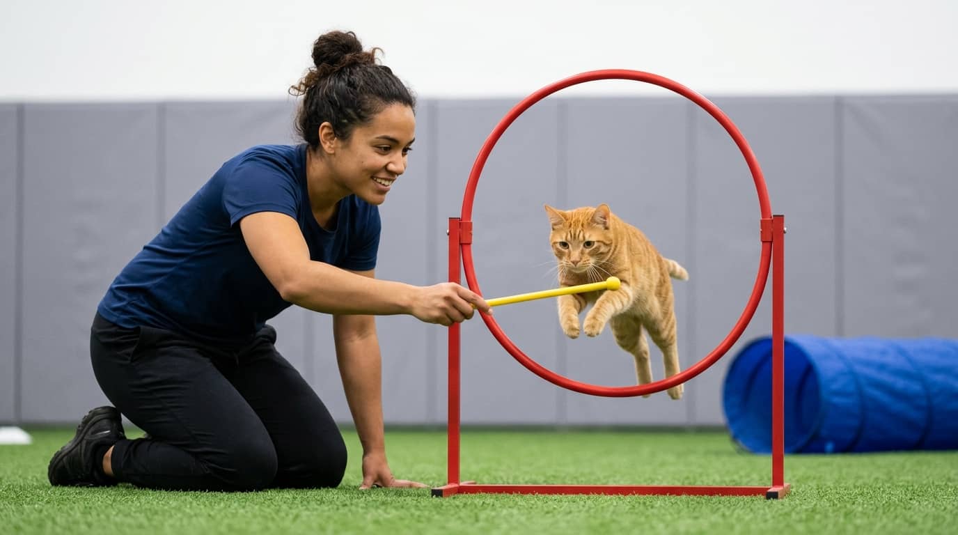 Curso de agilidad para gatos