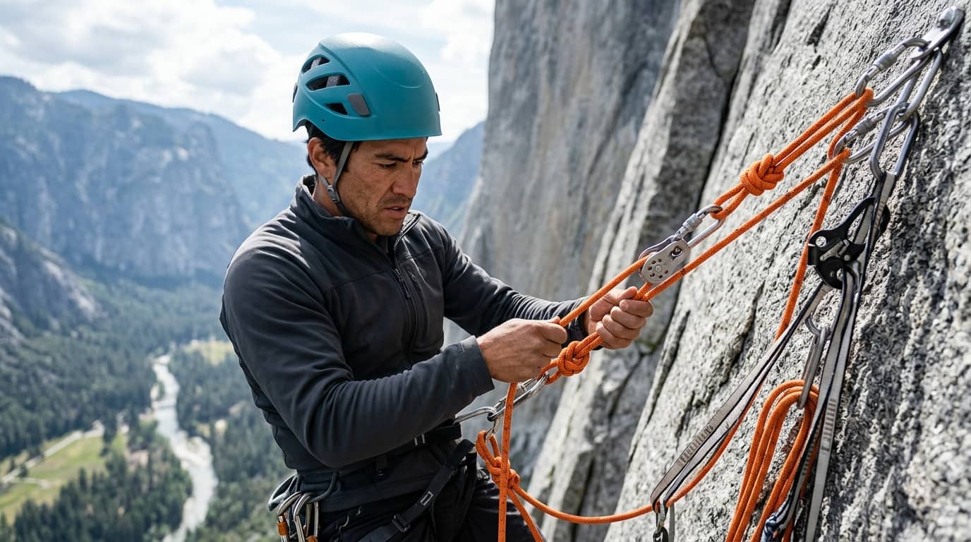 Climbing self-rescue training course
