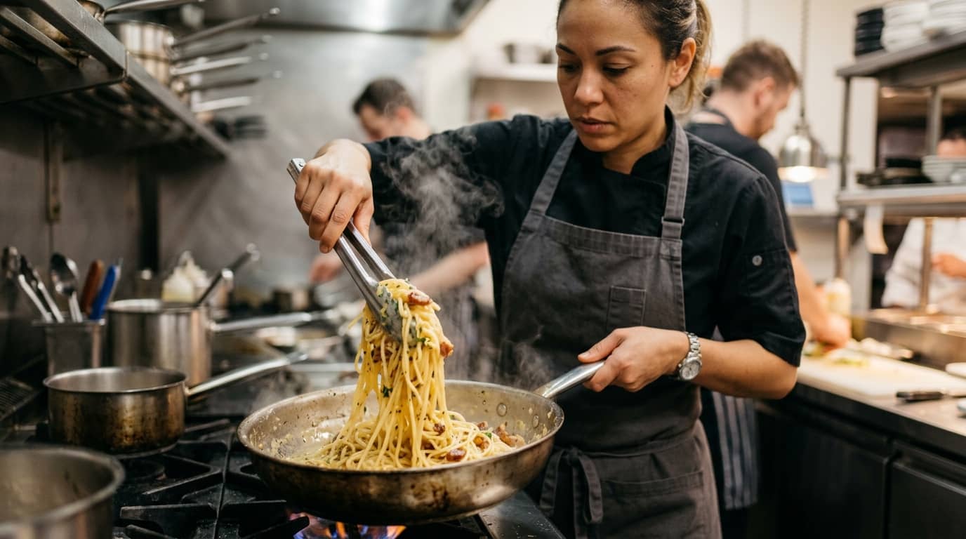 Curso de cocina: carbonara tradicional
