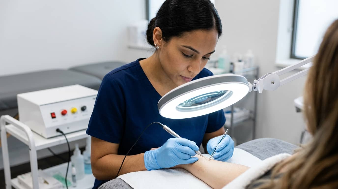Electrolysis hair removal training