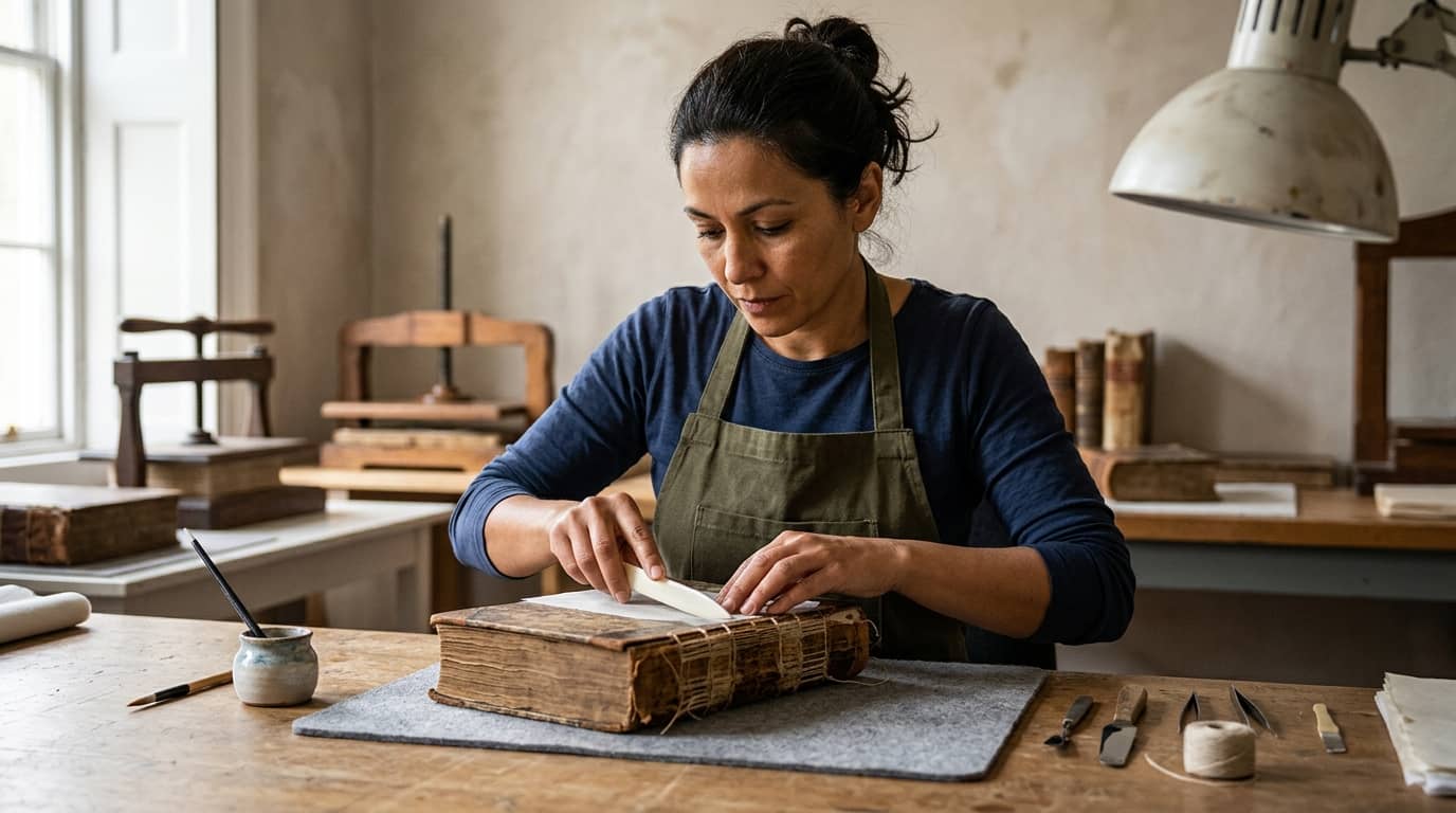 Antique Book Restoration Training