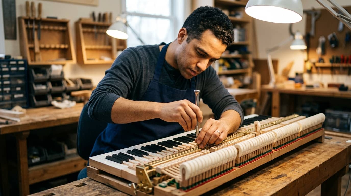 Curso de mantenimiento y reparación de piano acústico