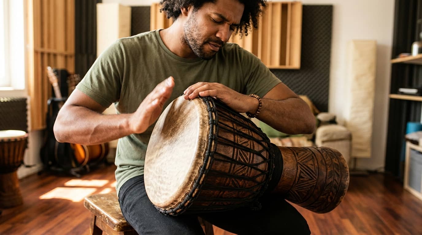 Curso de percusión con djembe
