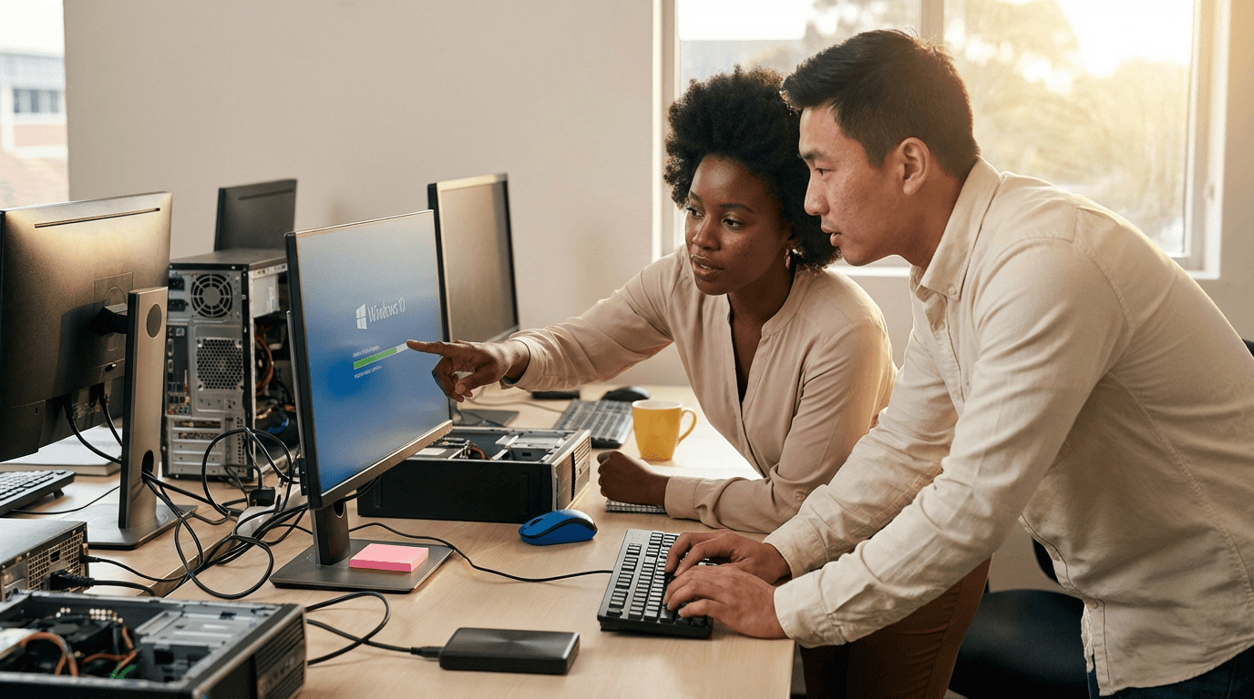 cours d'installation de Windows 10