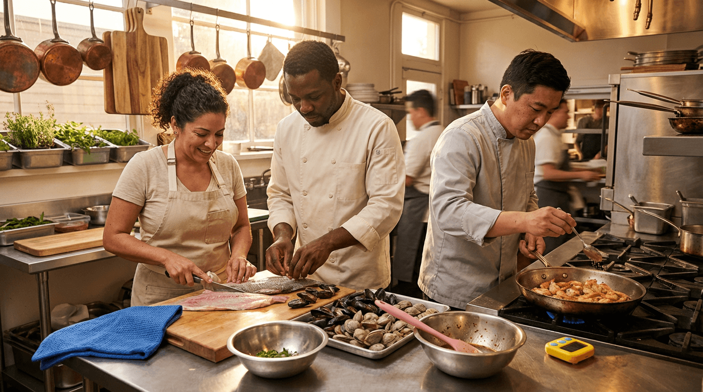 मछली और समुद्री भोजन तैयारी कोर्स