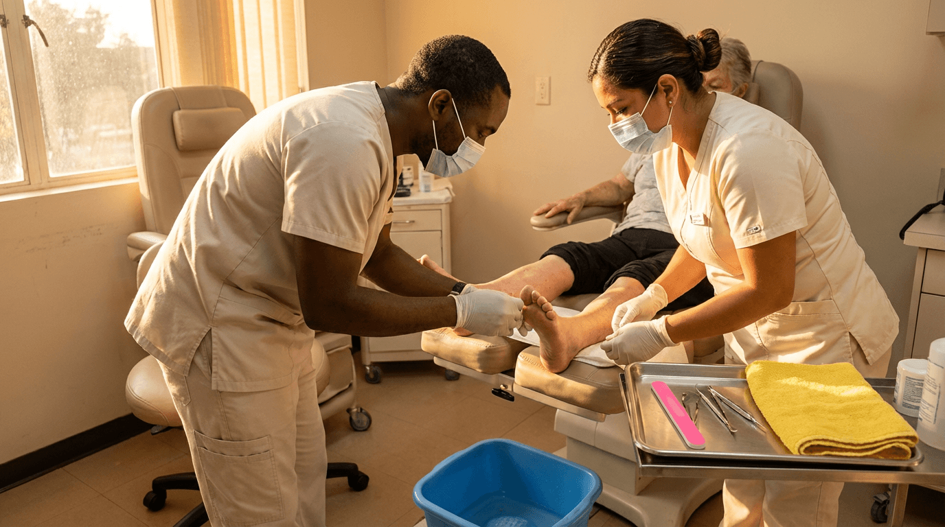 curso de cuidados de los pies en enfermería