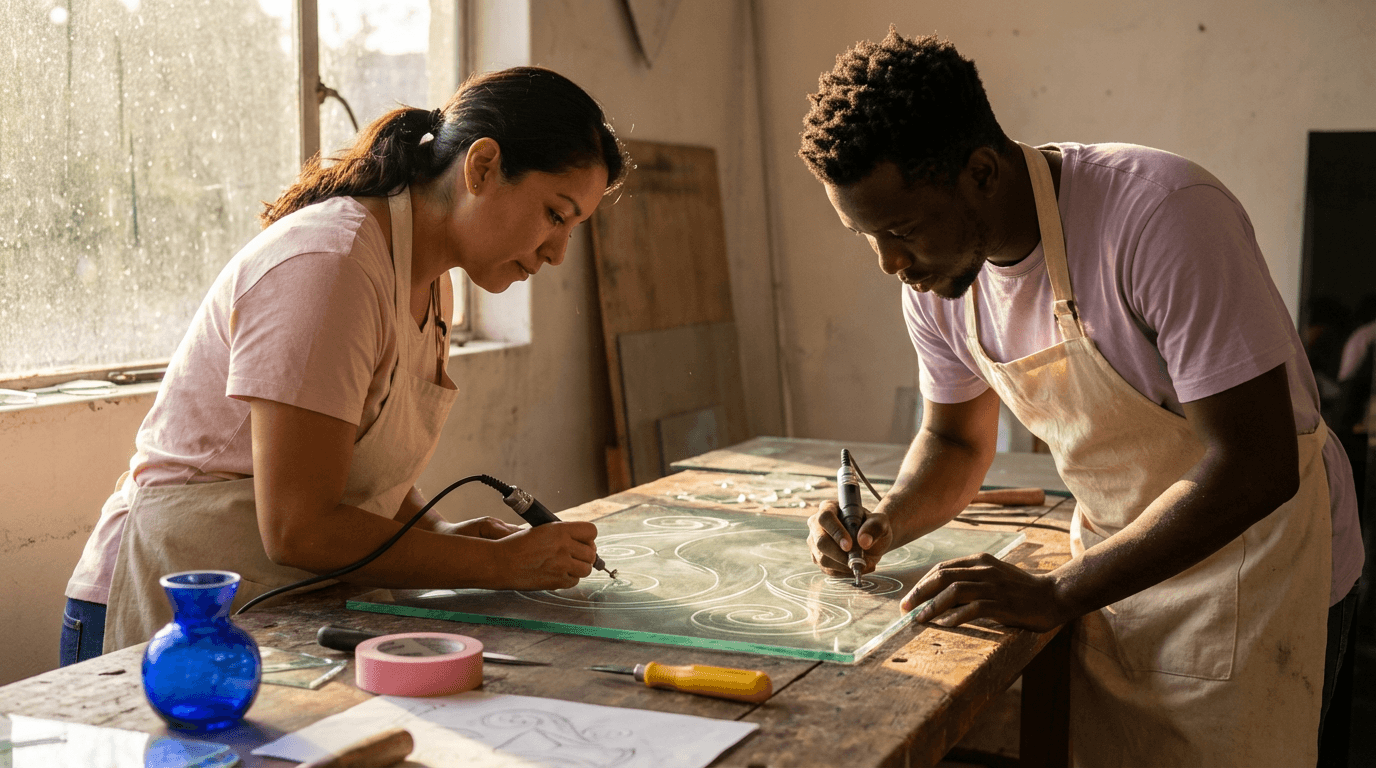 curso de tallado en vidrio