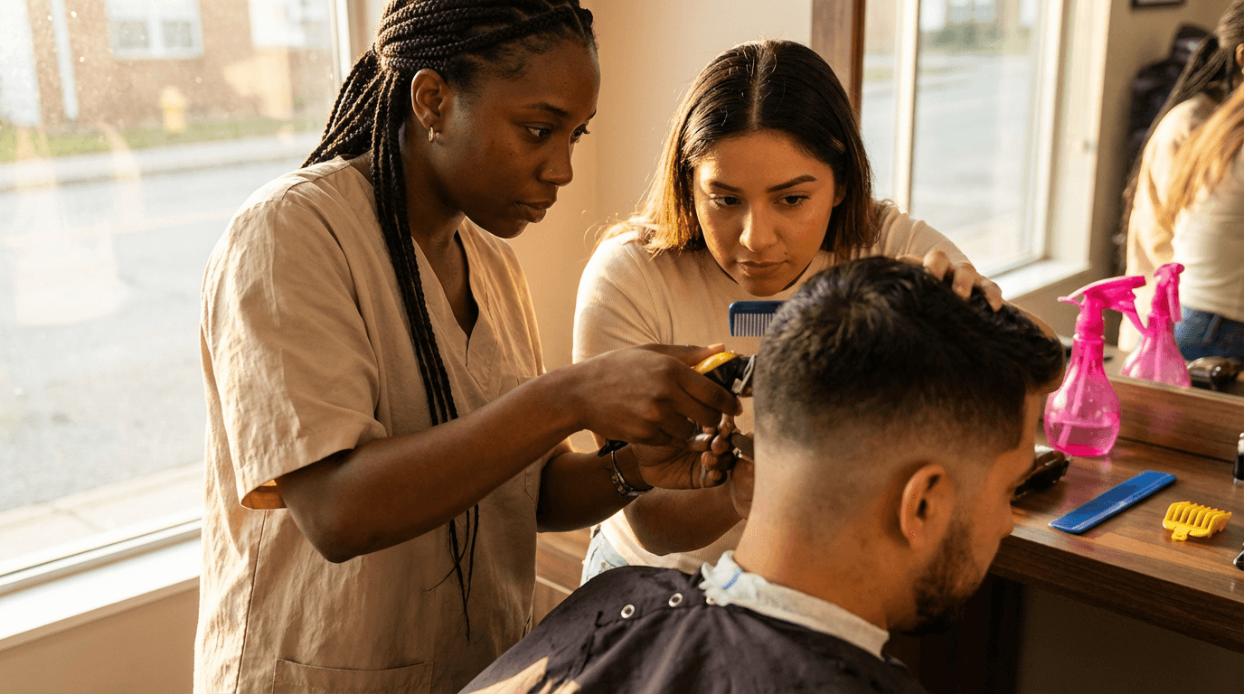 Female Barber Training