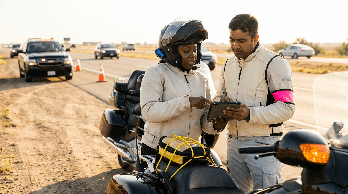 Motorcycle Escort Exceptional Convoy Training