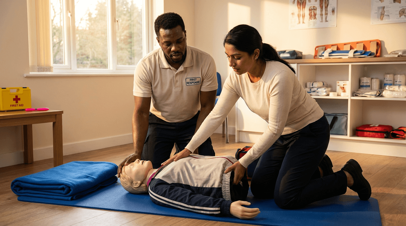 Erste-Hilfe-Kurs zur stabilen Seitenlage