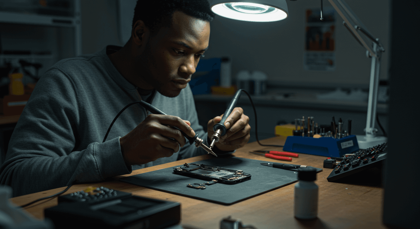 Curso de Reparos em placas de celular: diagnóstico técnico, técnicas de reparo e gestão de oficina