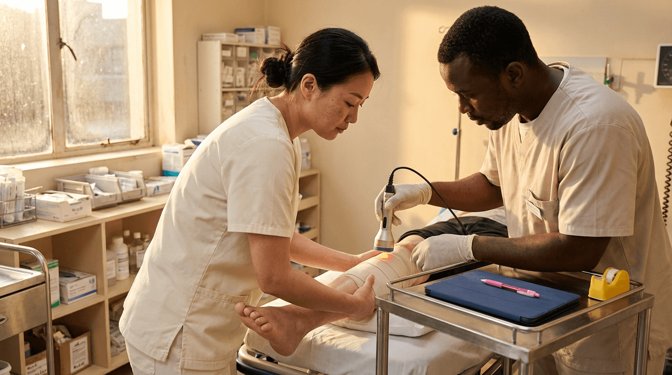 cours de soins des plaies avec laserthérapie