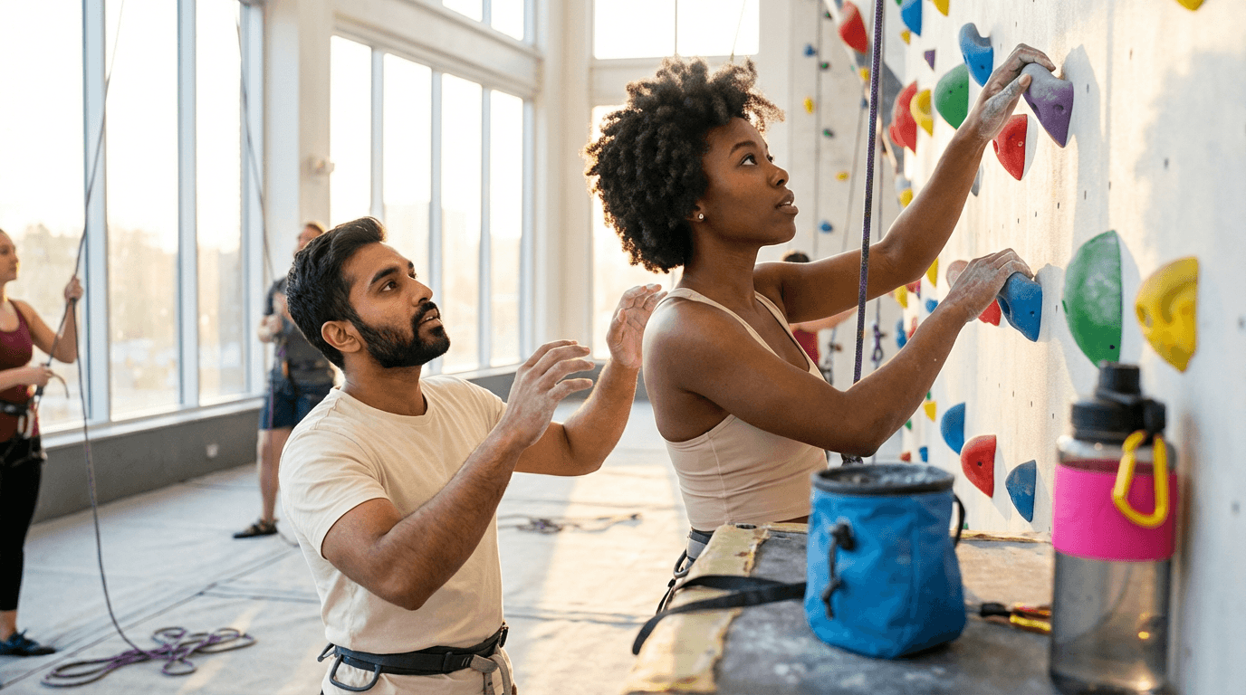 cours d'escalade débutant