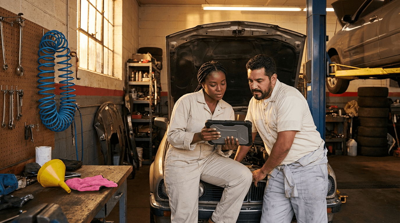 Garage mechanic training
