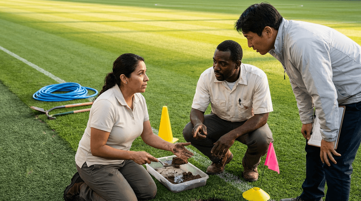 curso de mantenimiento de césped deportivo