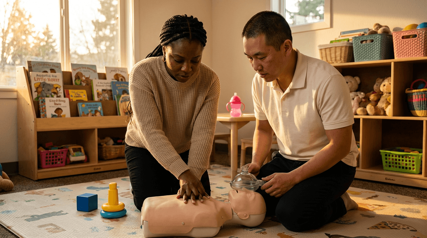 Курс з надання першої допомоги при серцево-легеневій реанімації для дітей раннього віку
